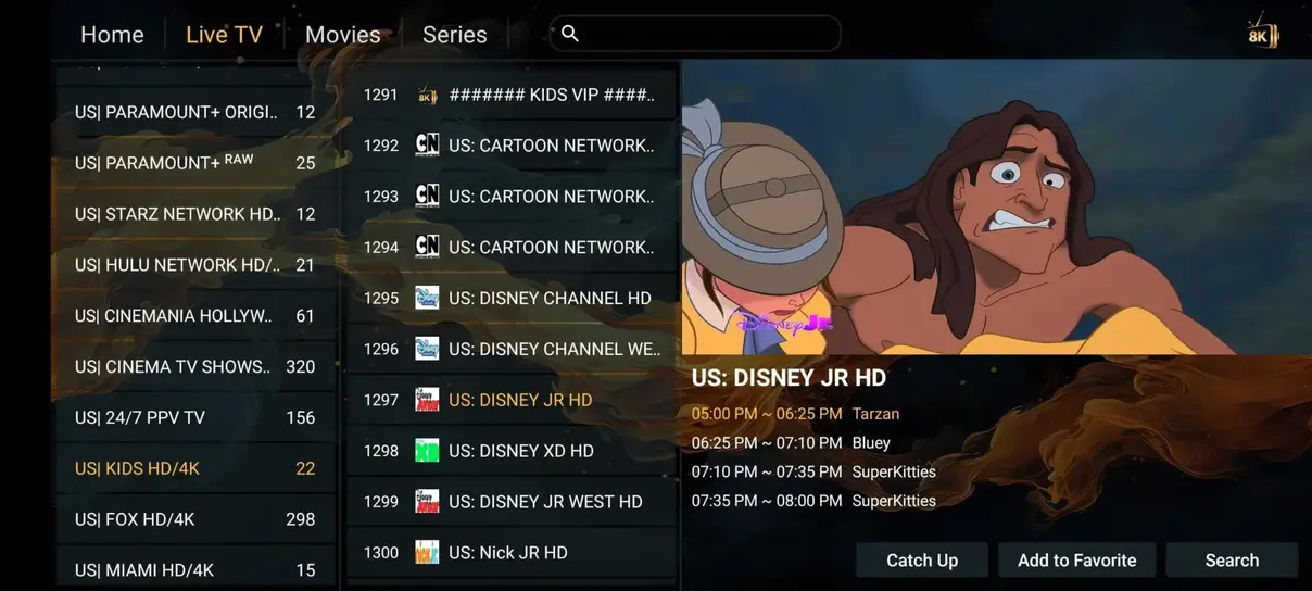 TVOXAR IPTV interface preview 2