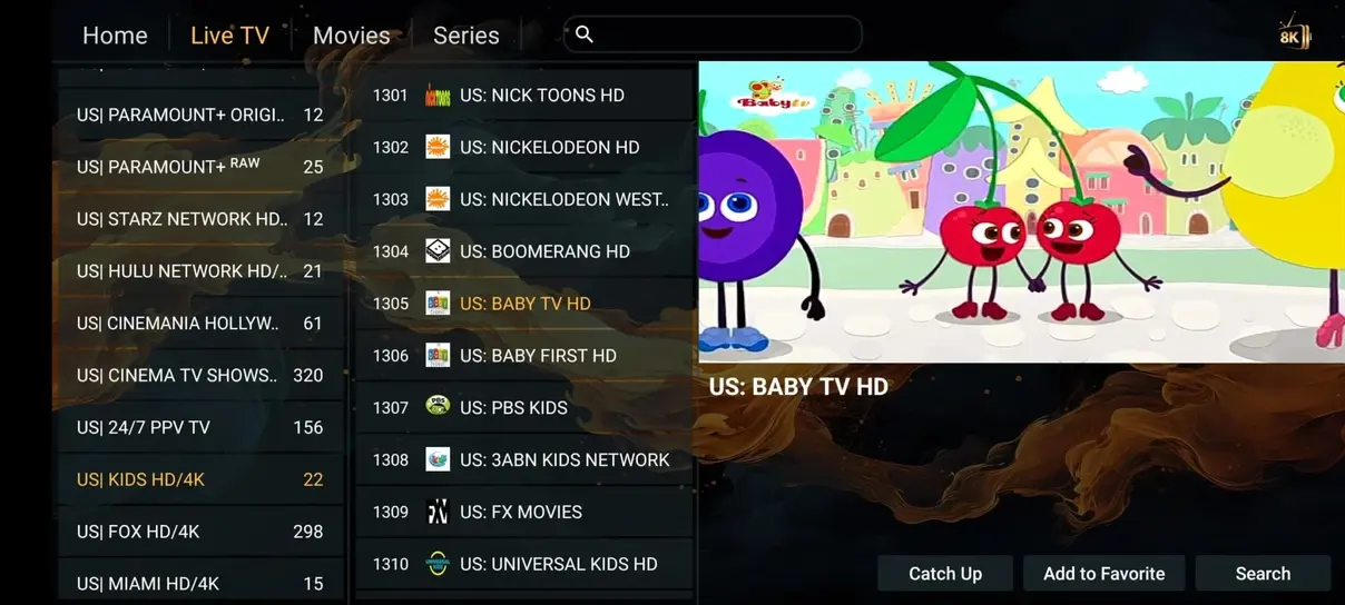 TVOXAR IPTV interface preview 3