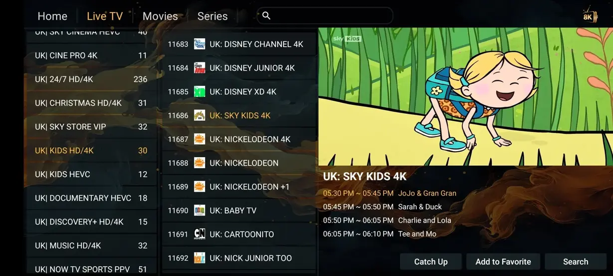 TVOXAR IPTV interface preview 8