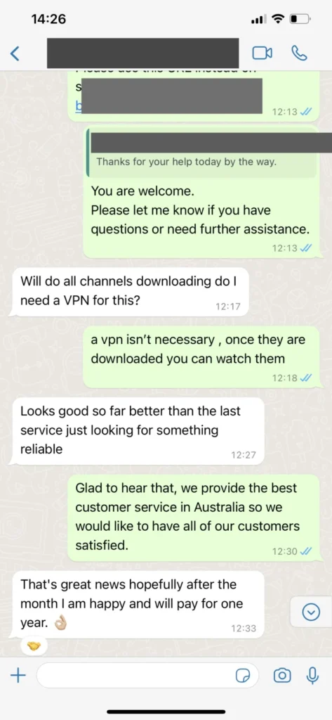TVOXAR WhatsApp support screenshot 3